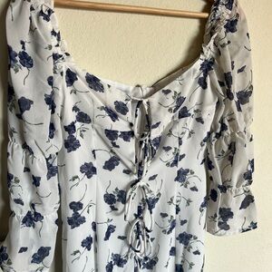 Floral Dress with front Ties